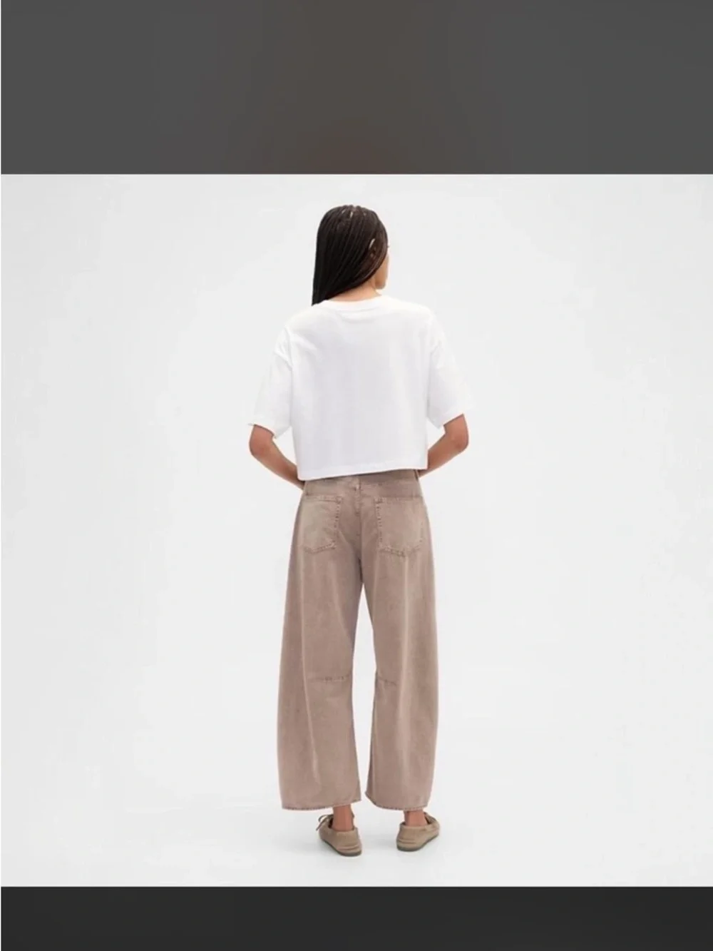 ❤️GAP HIGH RISE HORSESHOE BARREL JEAN-MUSHROOM-14/32 LONG-NWT❤️ - Picture 4 of 15
